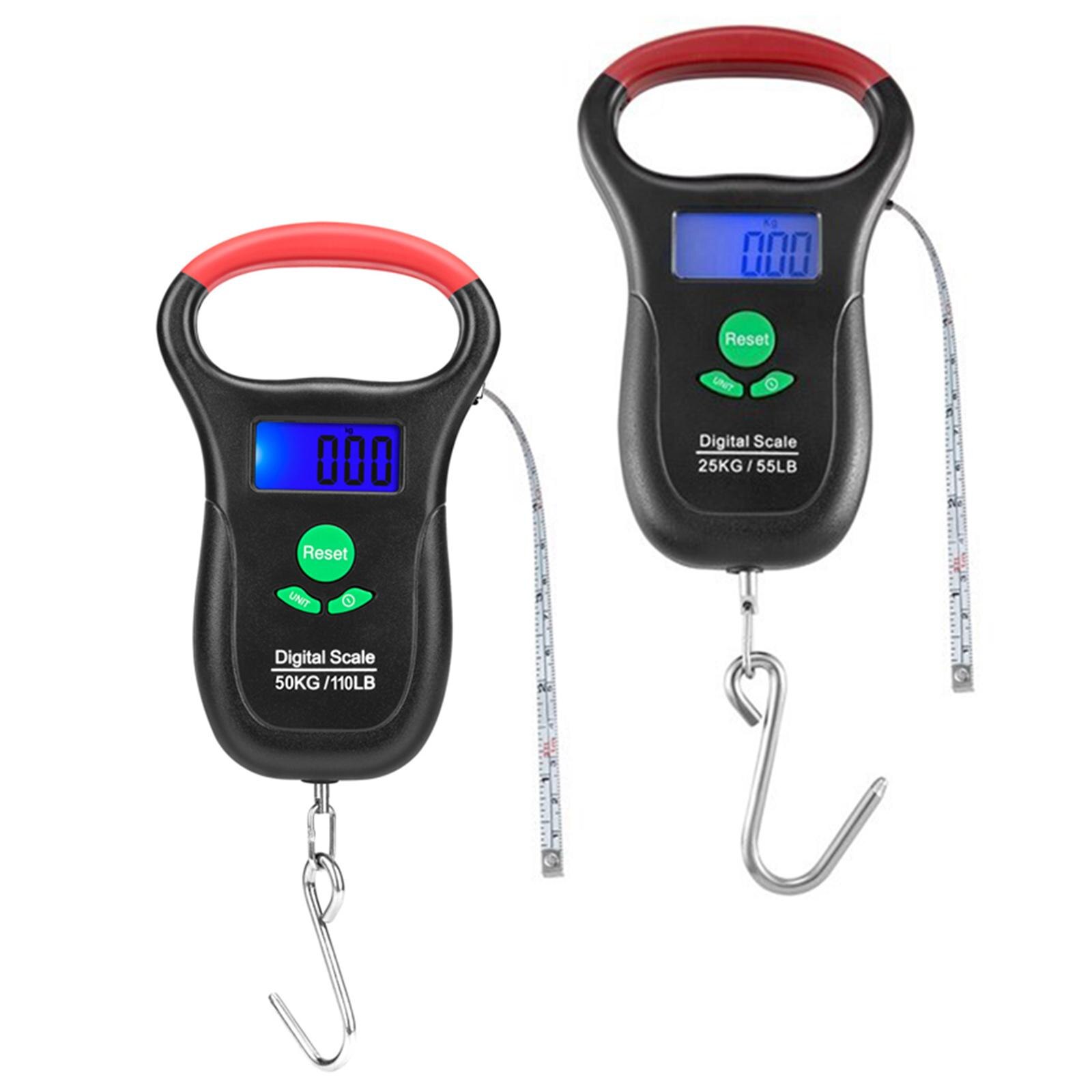 LCD Fishing Digital Scale Electronic Bag Luggage Weight with Tape Measure