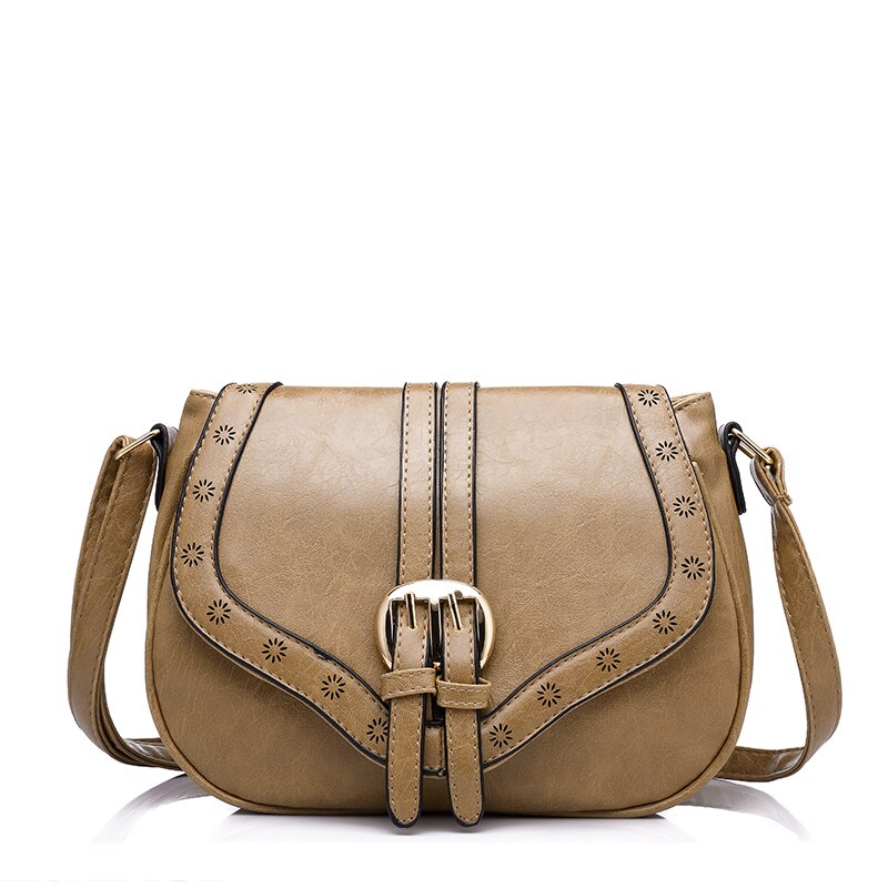 LOVEVOOK frauen umhängetasche weibliche aushöhlen sattel tasche PU damen schulter tasche frauen umhängetaschen kleine geldbörsen: Light Khaki