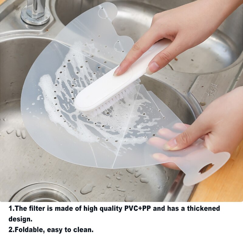 3/1pcs Foldable Self-Standing Stopper Drain Filter Bag Kitchen Anti-Blocking Device Food Drain Cleaning Basket for Home Cleaning