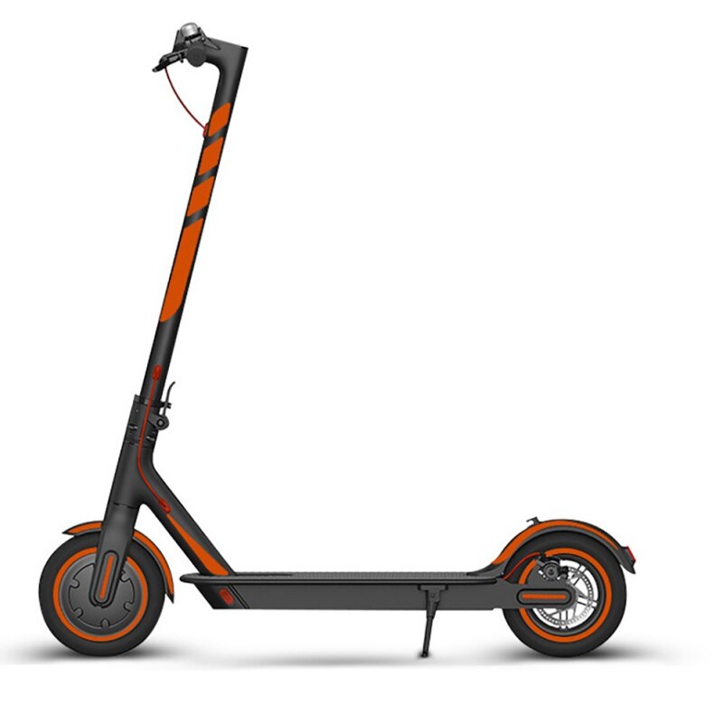 Scooter Reflective Sticker Front Rear Wheel Tyre Cover Protective Electric Scooter Parts Safety Warning Strip For Xiaomi M365: Orange