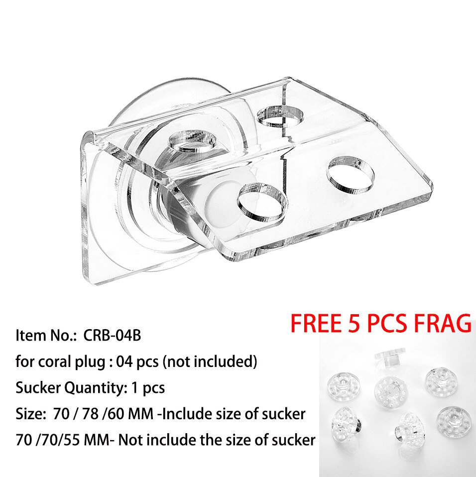 Marine Sources Aquarium Clear Acrylic Coral Frag Plugs Rack Holder SPS Coral Support Seawater Fish Tank Accessories: CRB-04B