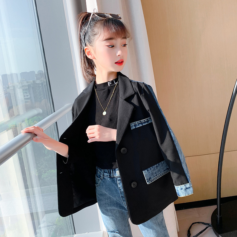 Trajes y chaquetas para niños y niñas, chaqueta de retales para de boda, 4, 5, 7, 9, 11, 13 años, primavera y otoño, novedad