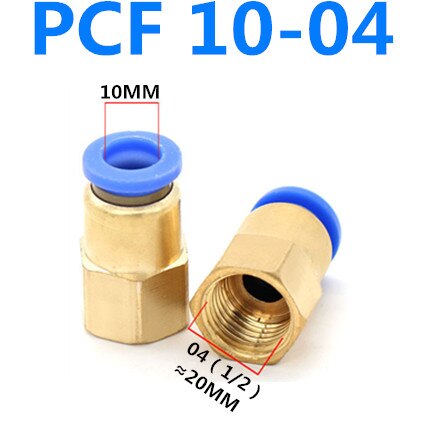 Conector rápido neumático, conexión de aire para 4, 6, 8, 10, 12mm, tubo de manguera de 1/8 ", 3/8", 1/2 ", 1/4", BSP, rosca hembra de latón