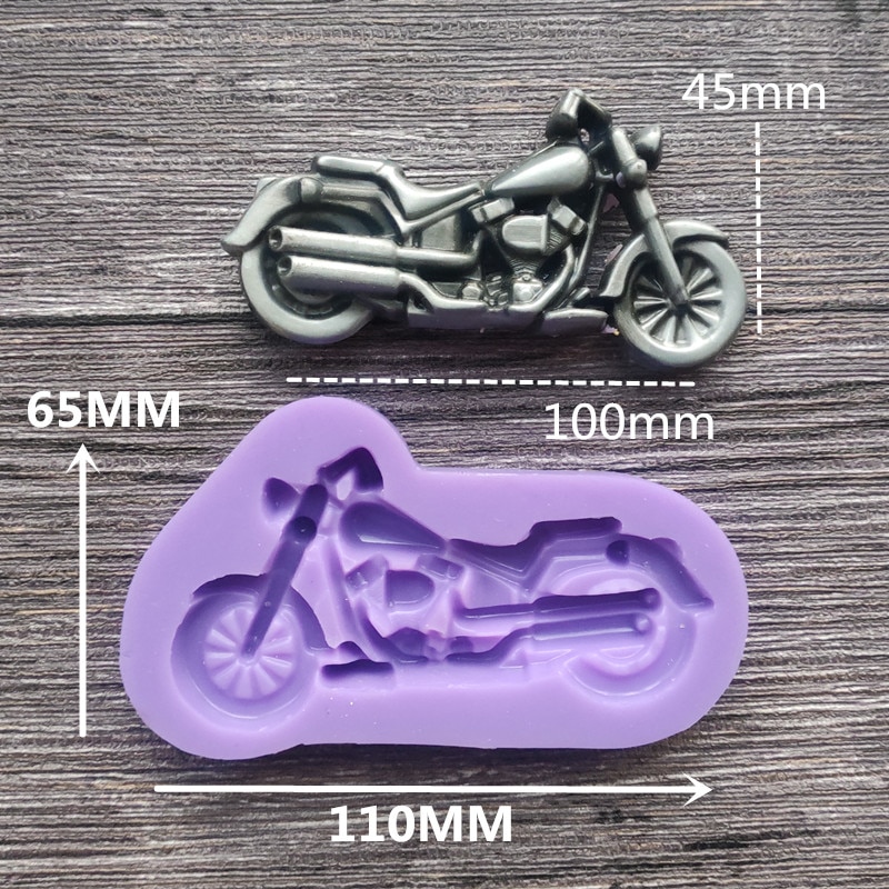 Motorcykel silikone forme baby fødselsdag fondant kage dekorationsværktøjer diy bagning slik ler chokolade gumpaste forme 1510