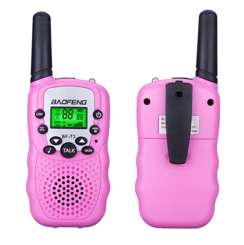 Enfants talkie-walkie fille et garçon jouets 22 canaux enfants talkie-walkie ensemble aventures en plein air randonnée Camping jeux: 2 Pink