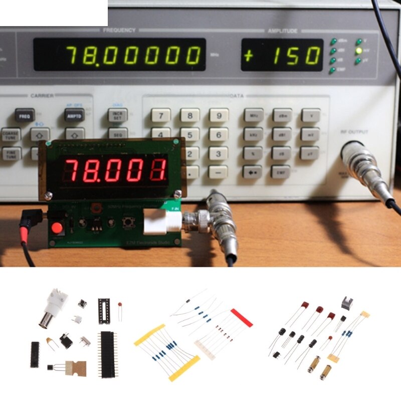 1Hz-75Mhz Frequentie Teller 7V-9V 50mA Diy Kit Cymometer Module Tester Meter