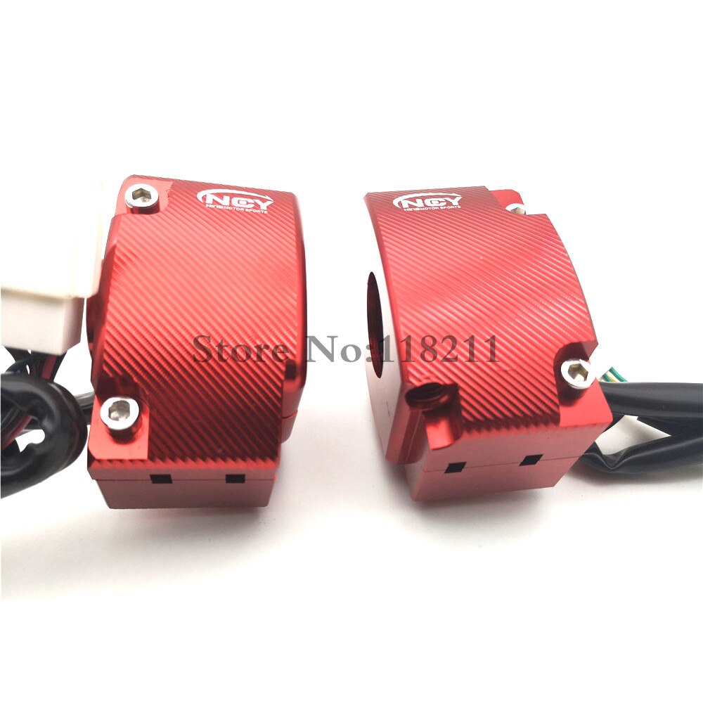til yamaha rsz / cygnus-x / bws 125 aluminium cnc 3d 7/8 " 22mm elektrisk motorsykkel scooter styrestyring lyshornbryter