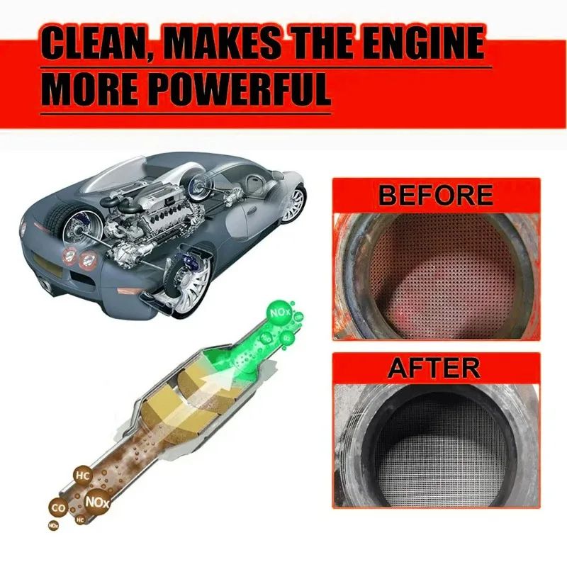 Car Engine Protection Catalytic Converter Cleaner Deep Cleaning Engine Carbon Deposit Reduce Fuel Consumption