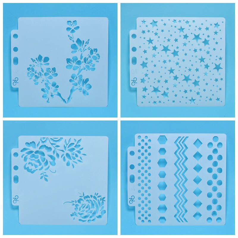 Star Layering Stencils for DIY Scrapbooking/photo album Decorative Embossing Paper Cards Crafts Sewing fabric cake Decoration: SA01020304