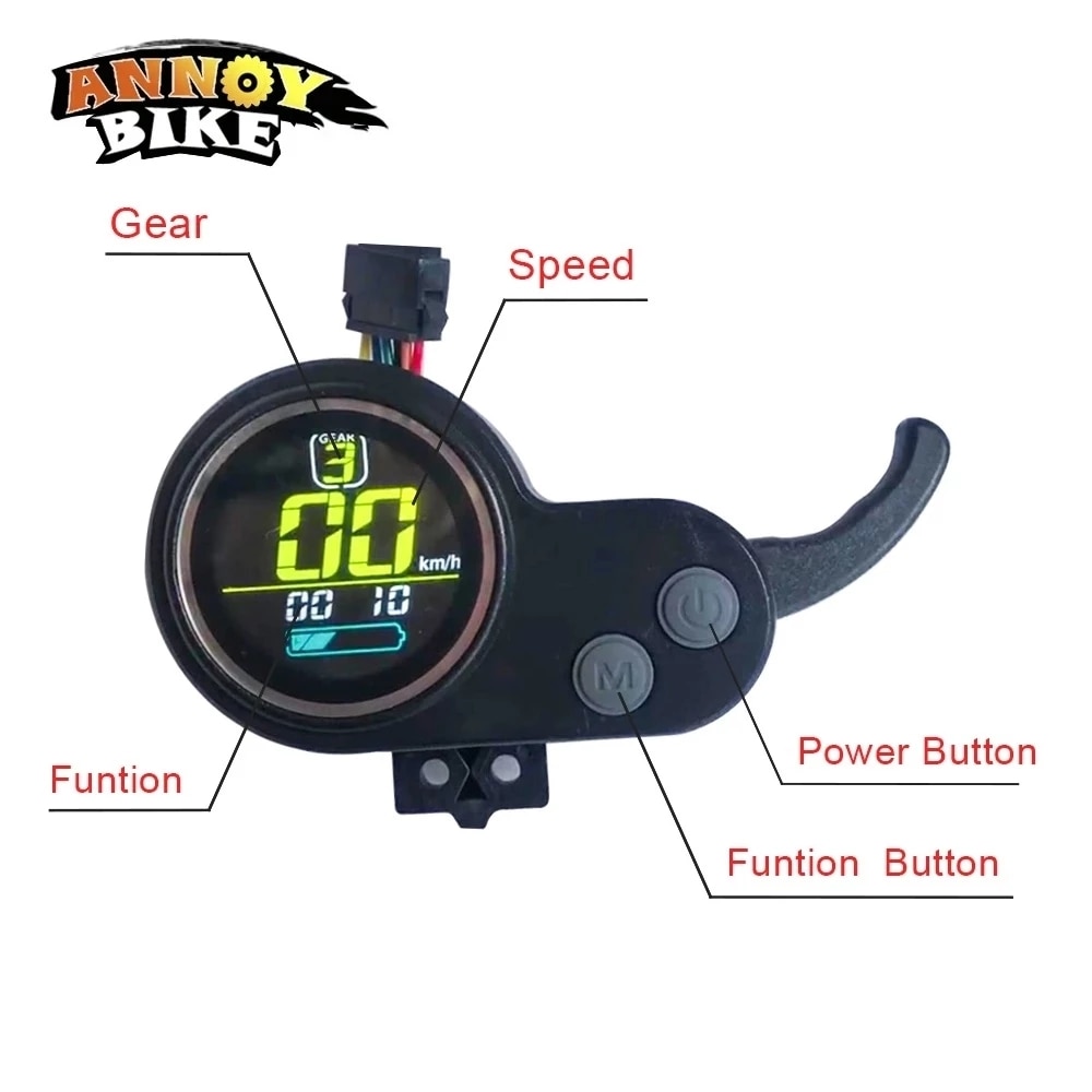 JP 48V/52V/60V Electric Scooter LCD Screen Accelerator Use Electric Scooters Display