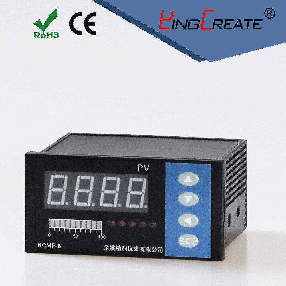 4-20mA DC input water liquid level pressure controller with 4 ways relay and DC24V voltage output water liquid level meter