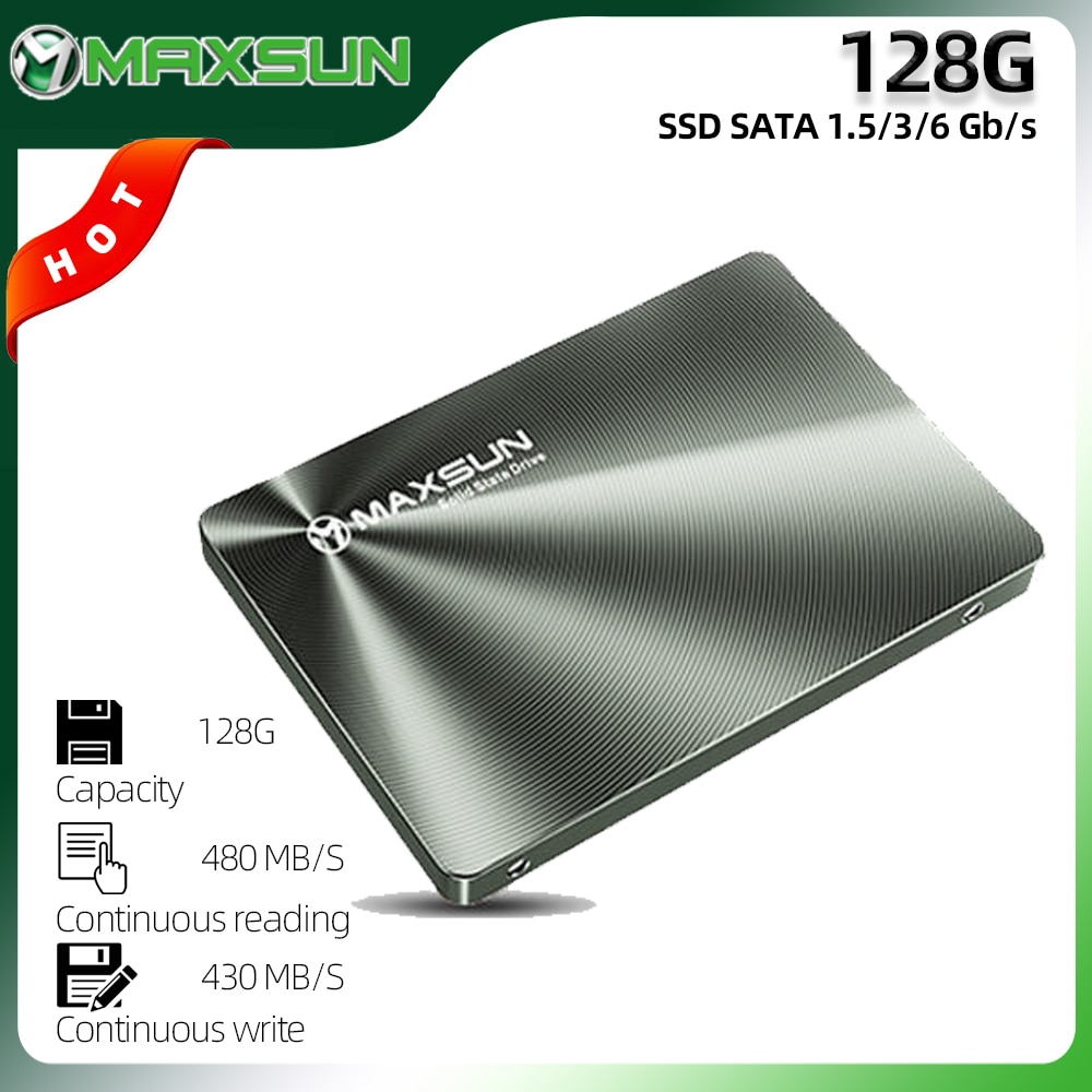 をmaxsunフル新しいsata ssd 2.5 "128ギガバイト内蔵ソリッドステートドライブハードディスクラップトップ & デスクトップ480メガバイト/秒sata 1.5/3/6ギガバイト/s