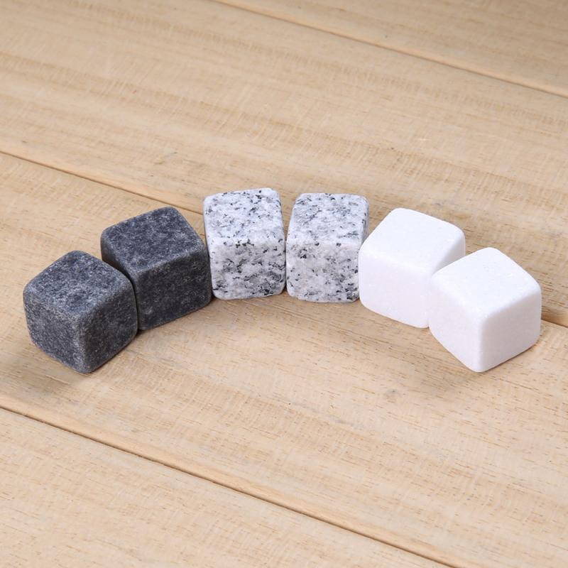 6pcs Whiskey Stones Ice Cubes Cooler Natural Rocks... – Grandado