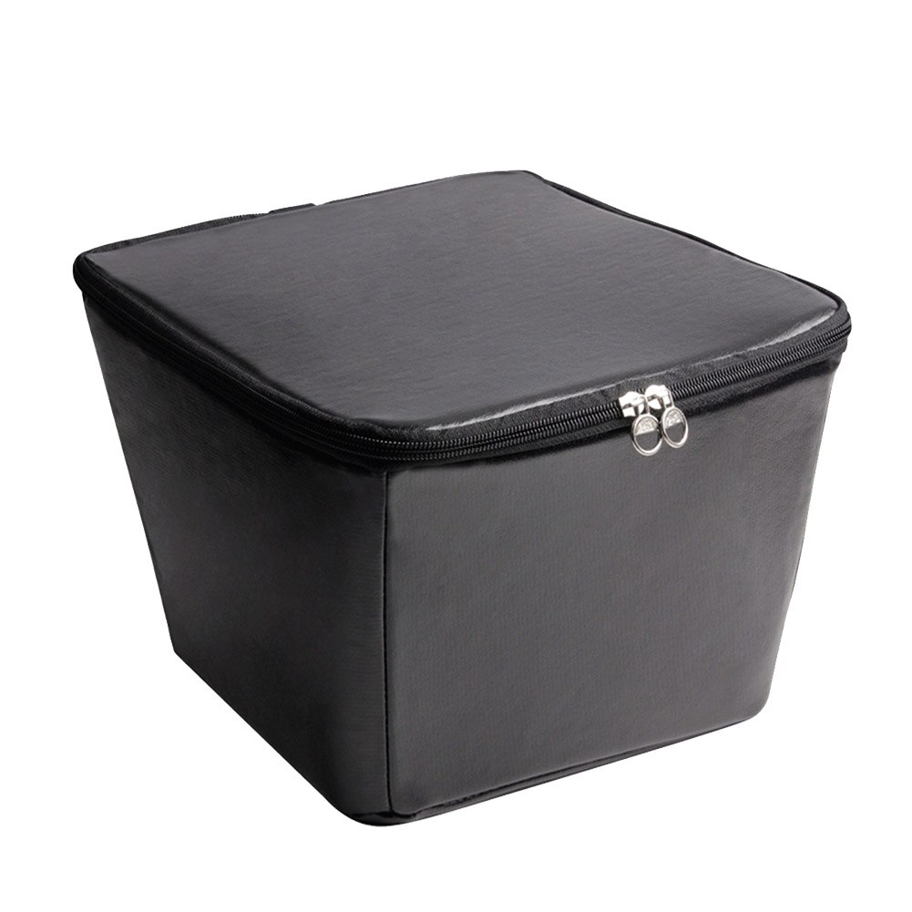 Double Zipper Universal Soft Riding Front Waterproof Liner Mobility Scooter Bicycle Basket Cover With Lid Accessories Dustproof: Black / L