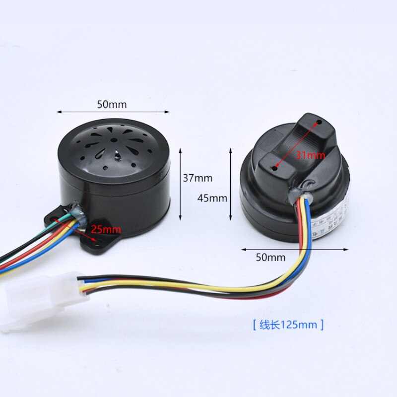 Bocina de triciclo para vehículo eléctrico, claxon de voz de respaldo antirrobo, 48V, 60V, tres en uno, Cuatro en Uno