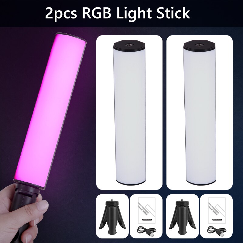 Magnetische RGB Licht Stock CIR95 CCT2500K-9000K Handheld Fotografie Stock mit Mini Stativ Füllen Licht LED Lampe für Video Vlog