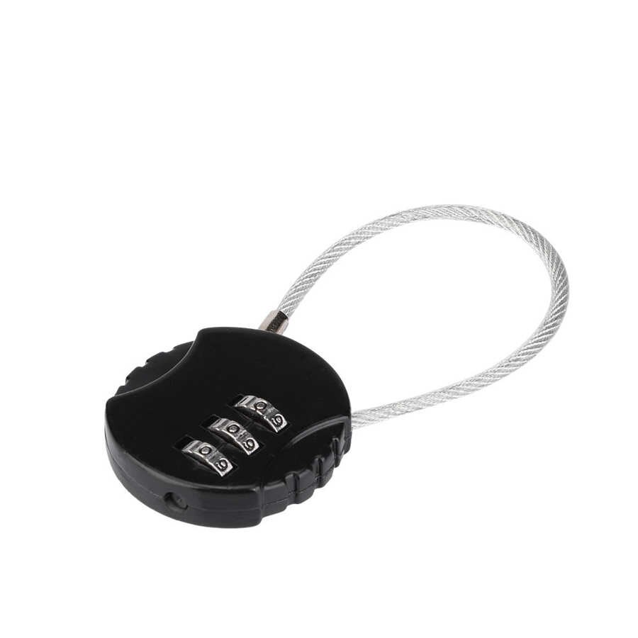 3 Digit Portable Security Cable Luggage Locks Password Suitcase Coded Lock Safe