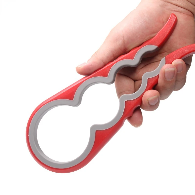 Deckel-Glasöffner, 4-in-1, handlicher Glasöffner mit Schraubverschluss, Mehrzweck-Dosenöffner, Flaschendeckel-Griff, Schraubenschlüssel, Flaschen- und Küchenhelfer