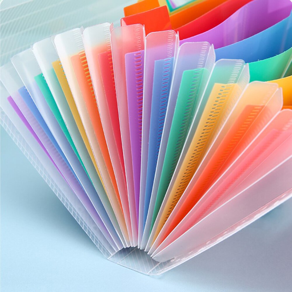 1pc Plastic A6 File Folder Document Organizer Receipt File Expanding Wallet 13 Pockets Bill Folders Paper Holder Office Supplies