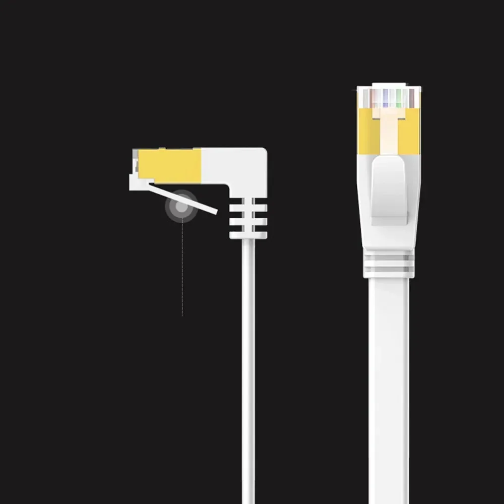 Cavo Ethernet Cavo Lan gatto6 Cavo di rete UTP gatto 6 RJ 45 Cavo toppa ad angolo retto da 90 gradi per router portatile Rete RJ45