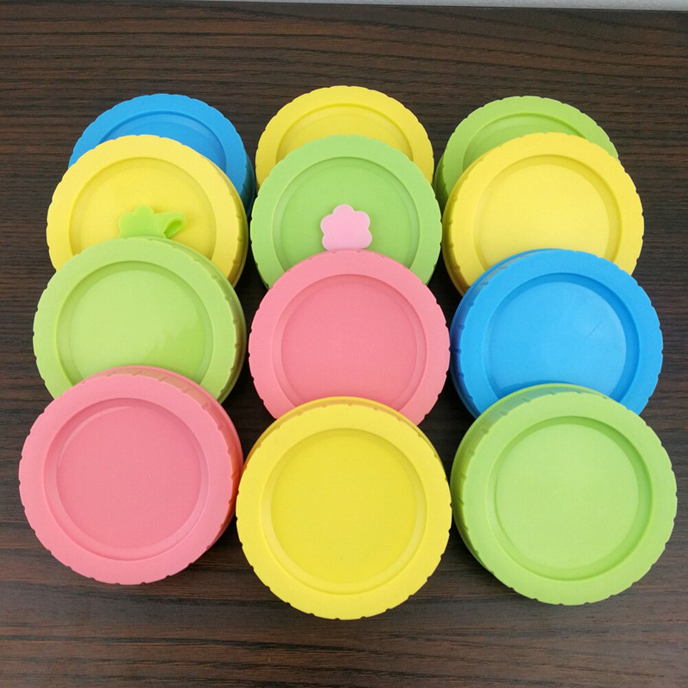 8 st färgade mason jar lock lock av livsmedelskvalitet förvaringslock för konserveringsburkar mot reporålig yta  j2y