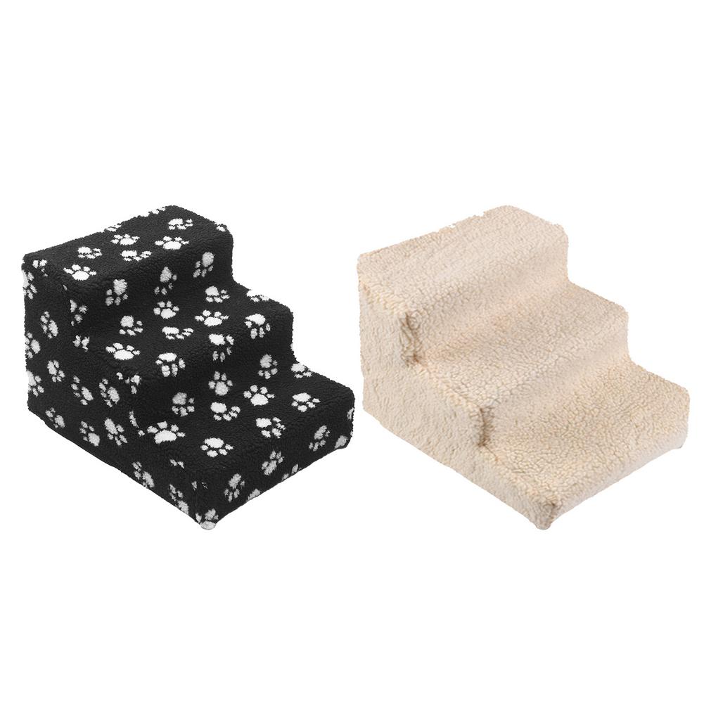 Escalera de escalada portátil para perros y gatos, rampa antideslizante de fácil montaje con 3 escaleras escalones para mascotas pequeñas