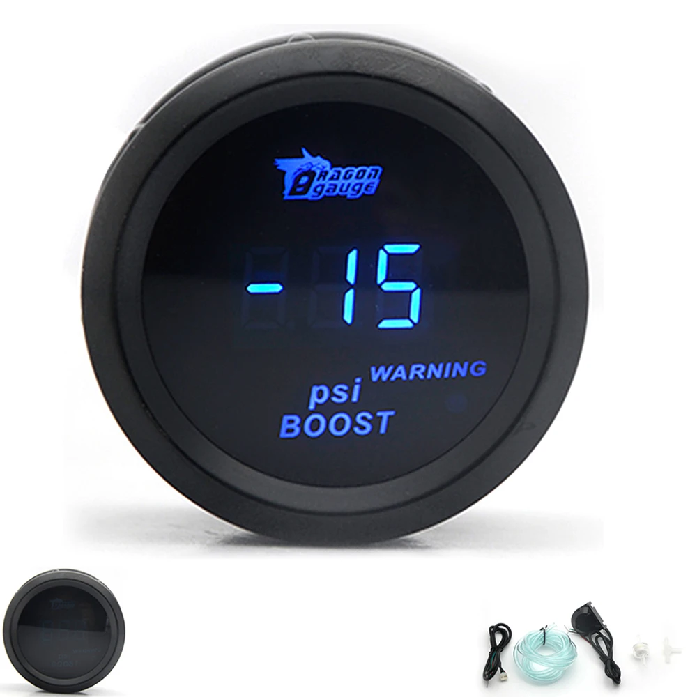 2" 52mm Car Digital Turbo Boost Gauge PSI BAR Water Temp Oil Temp Oil Pressure Gauge Voltmeter EGT Tachometer RPM gauge: army green