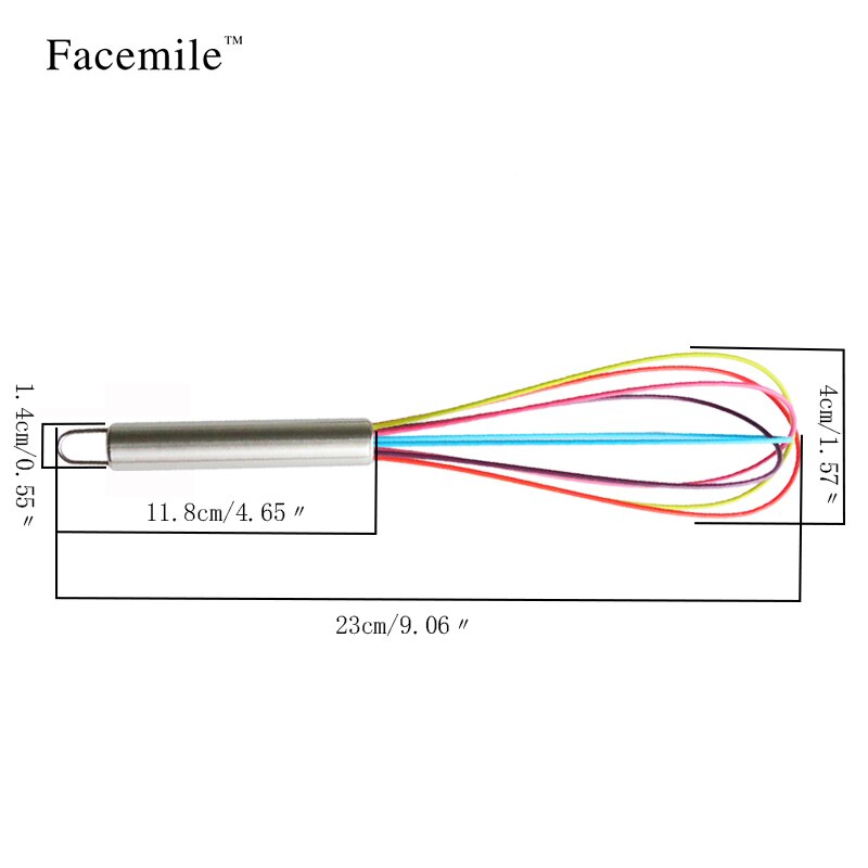 Facemile 1 Stuks Drinken Whisk Mixer Eiklopper Siliconen Egg Kloppers Kitchen Tools Hand Ei Mixer Koken Foamer Wisk Kok blender: 3