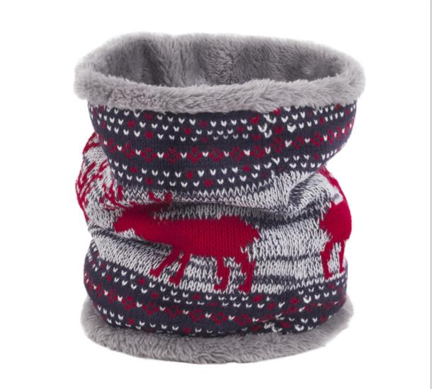 Winter Women Warm Knit Fleece Lined Neck Circle Multi-Purpose Scarf ...