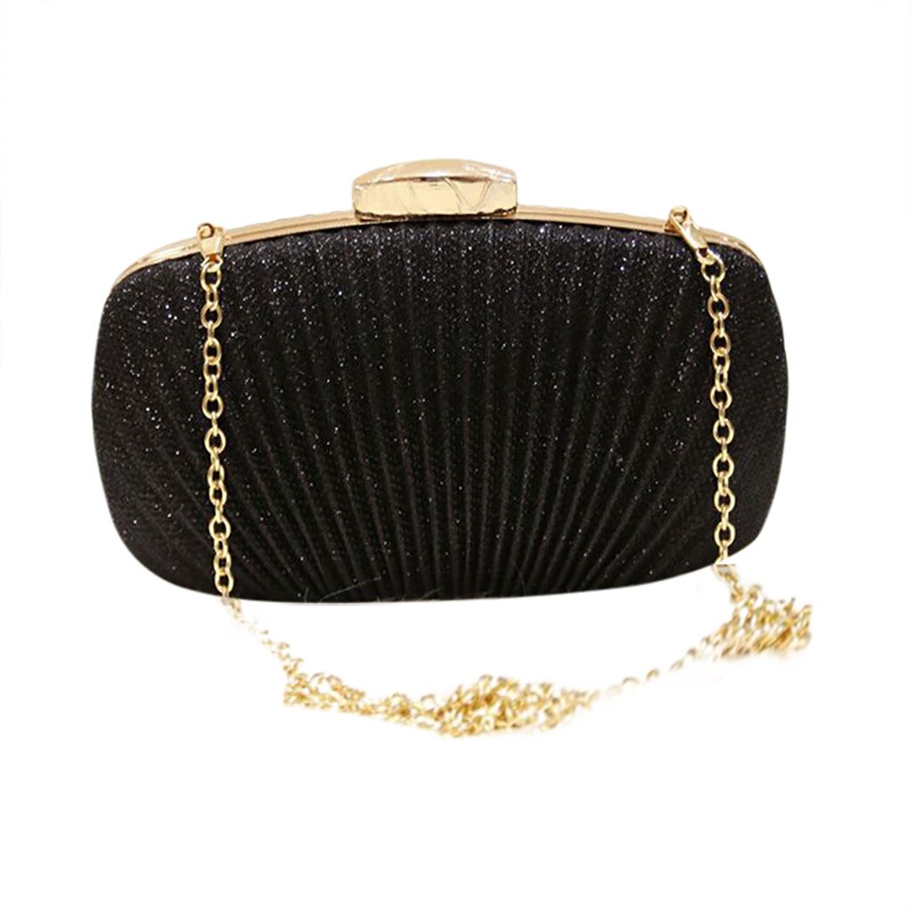 Dame Vintage Gesp schoudertas Vrouwen Prachtige Plisse Party bag Sparkly Clutch Purse Elegante Crossbody tas mode: BKA