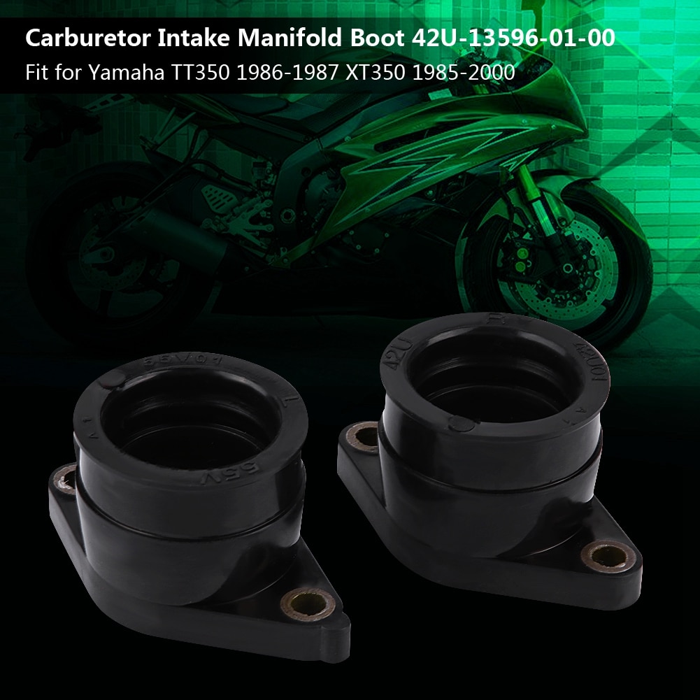 2 piezas de carburador Carb colector de admisión de arranque directo piezas del mercado de accesorios para Yamaha TT350 86-87 XT350 85- 00 42U-13596-01-00