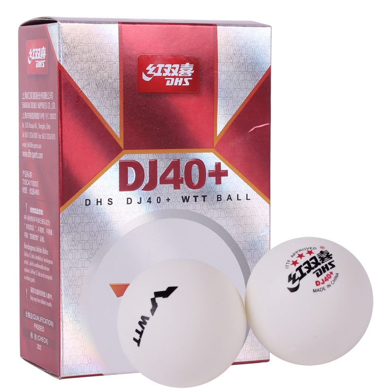 Balles de Tennis de Table originales DHS D40 + 3 étoiles, 40 + balles de Ping-Pong cousues, norme ITTF pour compétition WTT