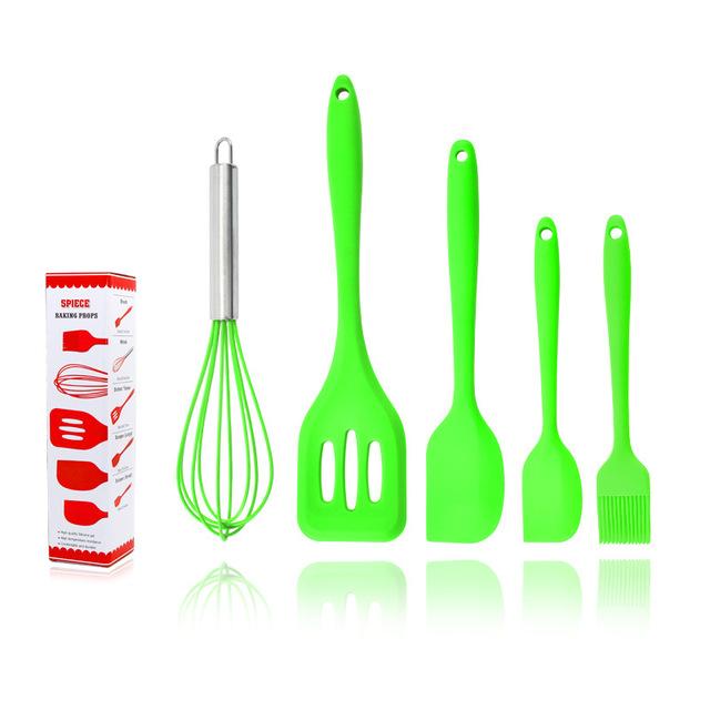 Kit De Cozinha Em Siliconen, Kit De Cozinha Para Een Cozinha, Avec Batteur Duufs, Spatule, brosse Huile: 2