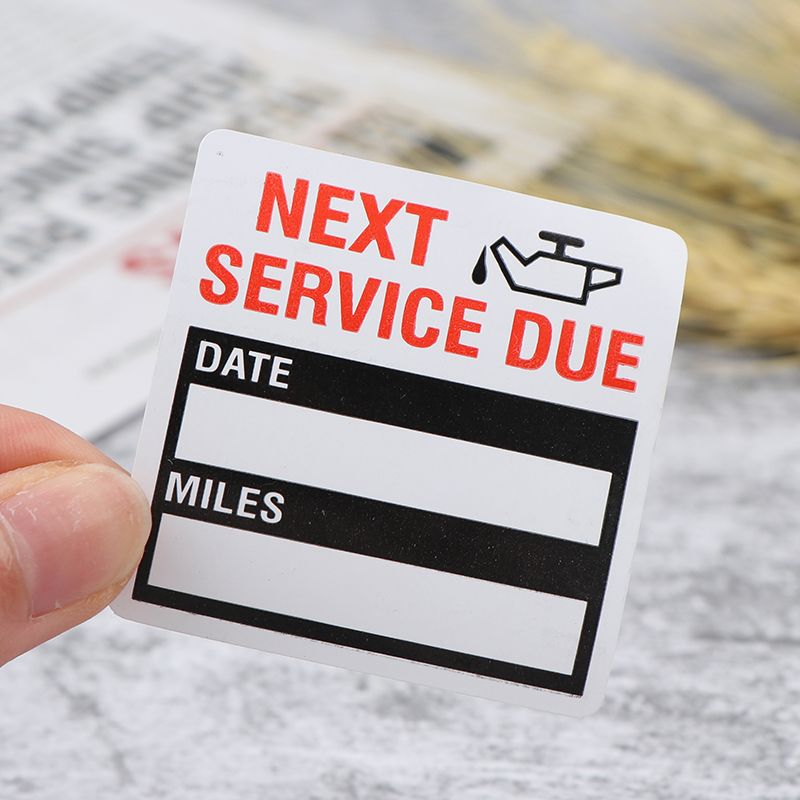 100pcs/roll Oil Change Service Reminder Stickers Window Sticker Adhesive Labels Car