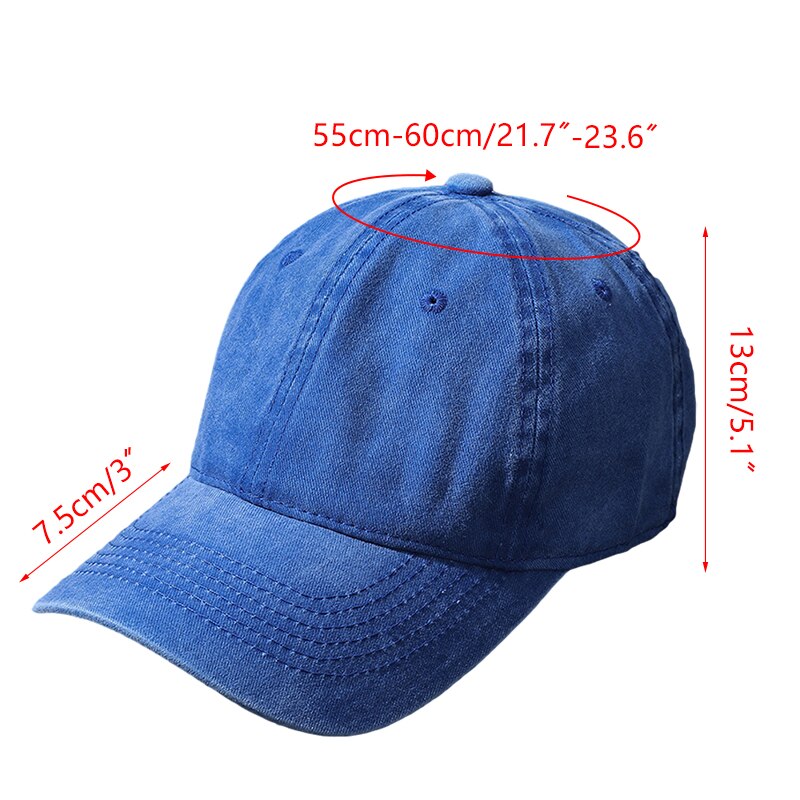 Solid Color Baseball Cap Summer Outdoor Washed Cotton Caps Retro Distressed Hat Adjustable Men&#39;s Baseball Cap Unisex Casual Hats: M