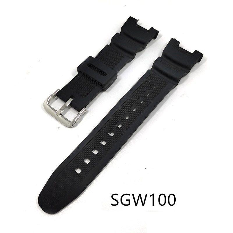 Horloge Accessoires Pu Horlogeband Voor Casio G Shock Sgw100 SGW-100 Sport Strap SGW-100-1V SGW-100-1VDF Waterdichte Rubberen Armband