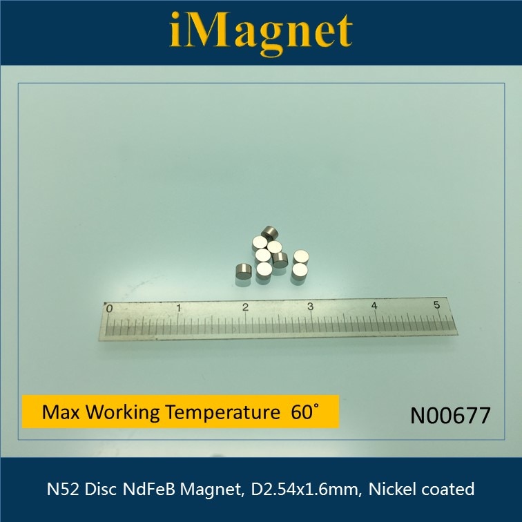 N00677 20 stks N52 Disc Neodymium Magneet, D2.54x1.6mm, Ndfeb Magneet, magneet sterke voor koelkast, Magneet, kleine cilinder