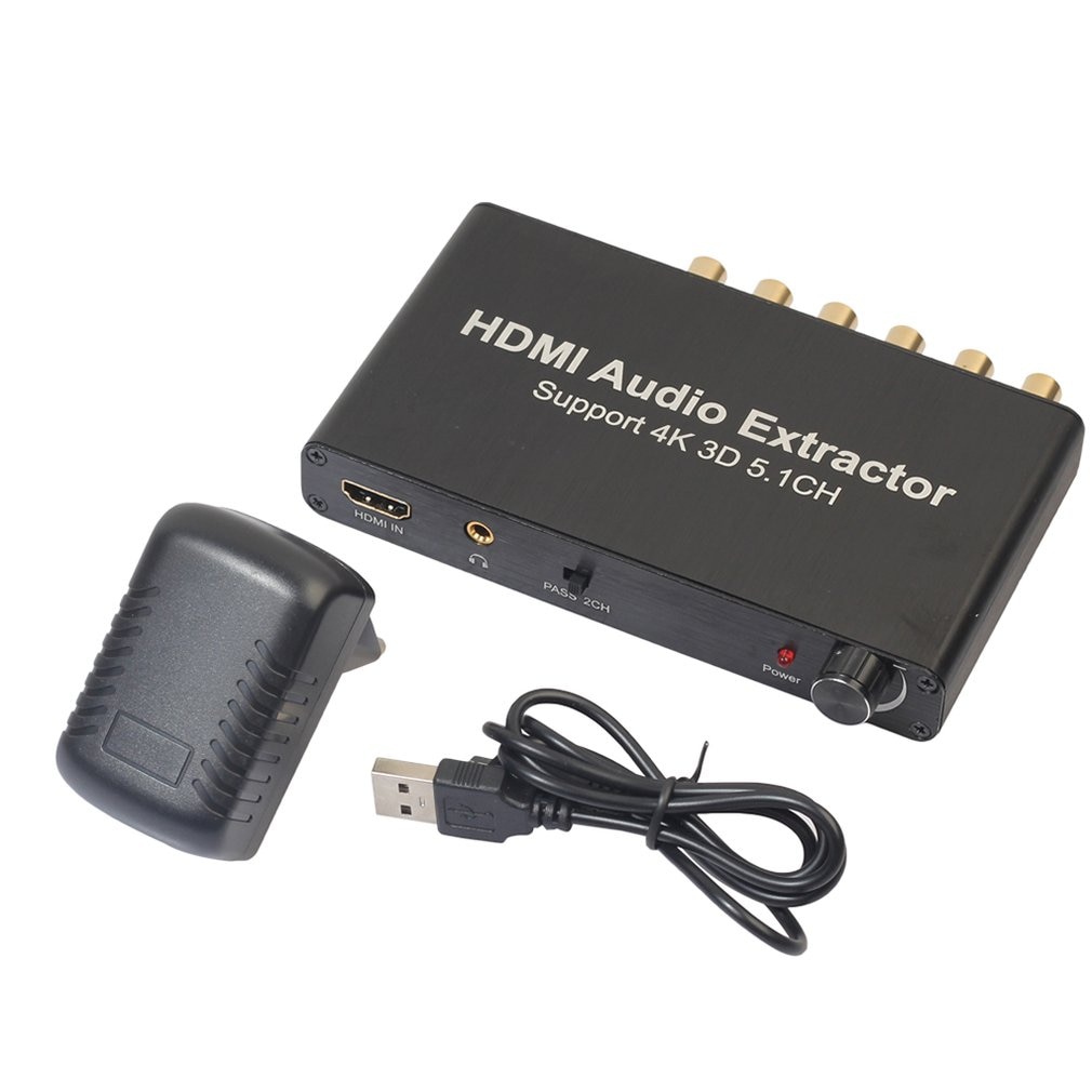Hdmi 5.1 Ch Digital Audio Decoder Converter Hdmi Naar Hdmi + Audio Decoder Extractor Splitter Dolby Digitale Ac3,dts, Lpcm Ondersteunt