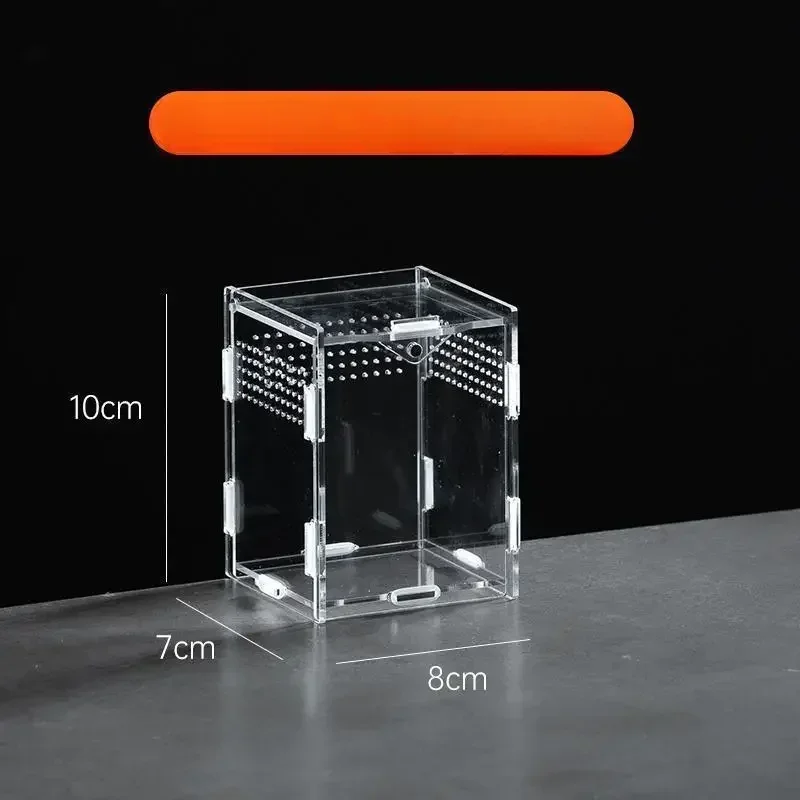 Acrílico transparente réptil terrário caixa de reprodução gaiola tartaruga nano arboreal tarântula gabinete querido dragão répteis habitat: Castanho escuro