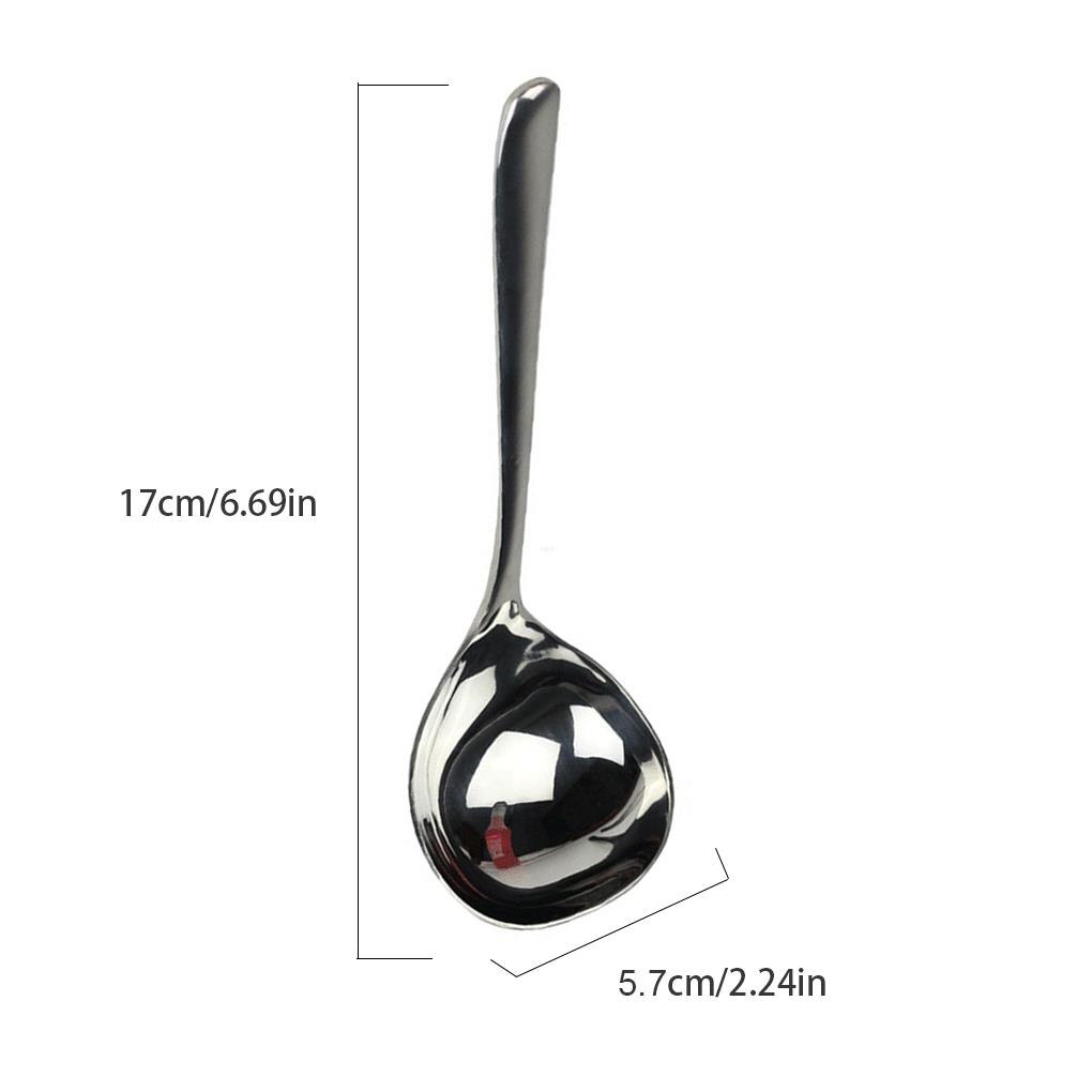 1pcs Soup Spoon Stainless Steel Spoon Mirror Finish Large Soup Scoop Buffet Banquet Party Dinner Tableware Kitchen Utensils: 01