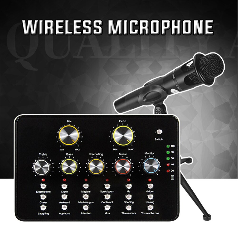 Universal Voice Verandering Audio Mixer Adapter Kaart Met Een Verscheidenheid Aan Interessante Geluidseffecten, gebruikt Voor Mobiele Ktv Live Geluidskaart