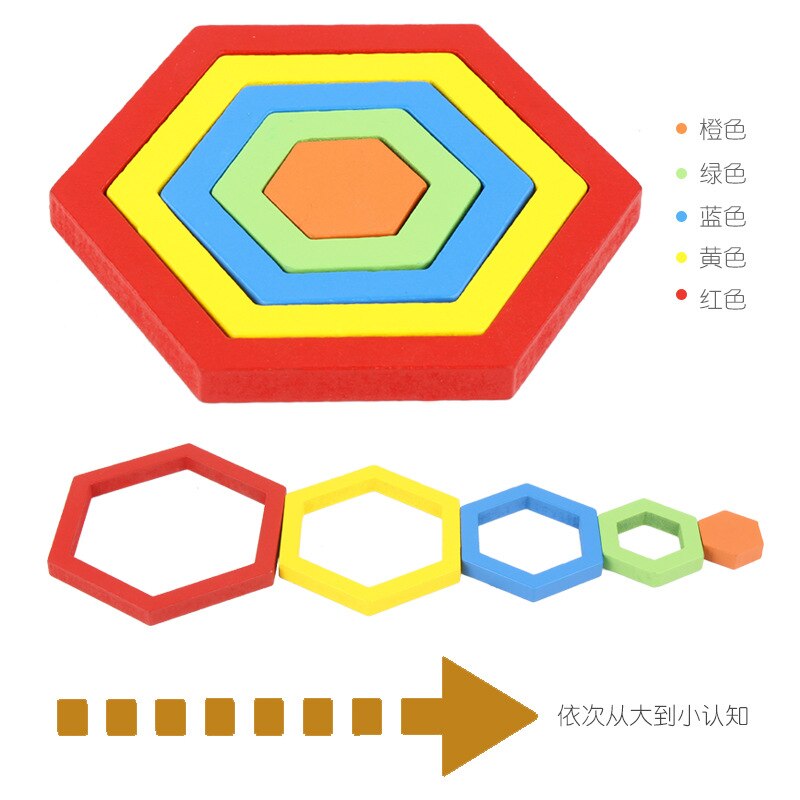 DIY Holz 3D Puzzle Gebäude Geometrische Form Spielzeug Form Lernen Erkenntnis Spielzeug für Baby Kinder Vorschule Bildung Kinder Spielzeug