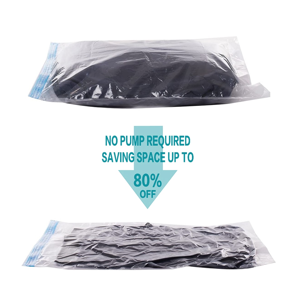 Sac de rangement sous vide transparent multi-usages, nécessaire de voyage, sacs d'emballage à Compression pour vêtements, gain d'espace, anti-poussière