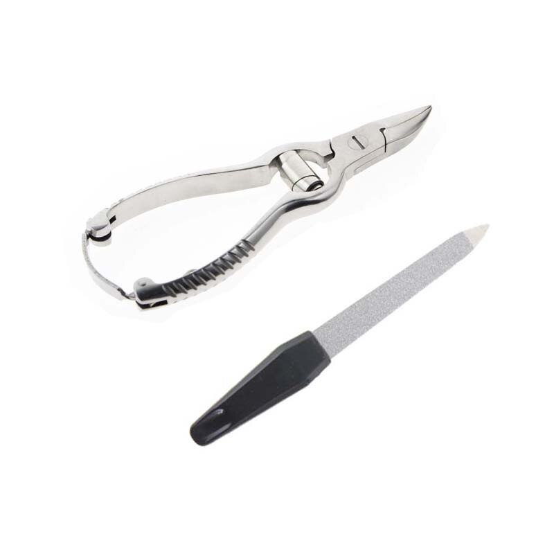 12cm Stainless Steel Women Men Dead Skin Cuticle Cutter Trimmer Clipper Nipper And Metal Nail File For Finger Toe