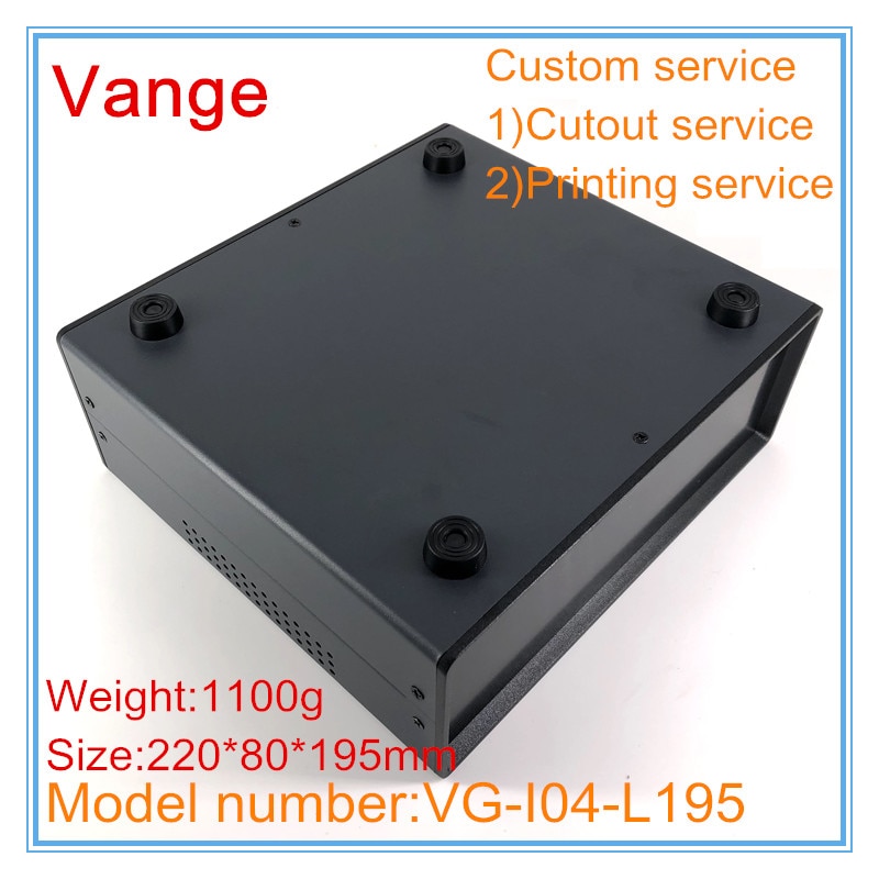 1 stks/partij Iron metal project box 220*80*195mm ABS plastic panelen behuizing case diy voor power supply apparatuur