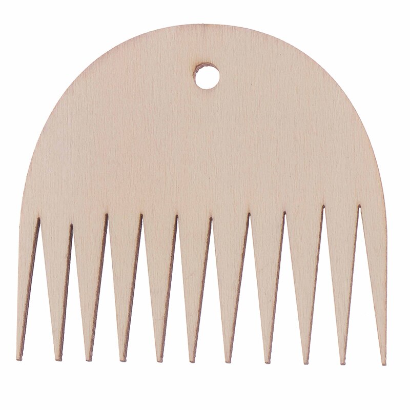 Ferramenta de tecelagem de madeira tecido tapeçaria tecelagem de madeira tear pente diy trançado ferramentas pente 1 pçs diy tear pente ferramenta