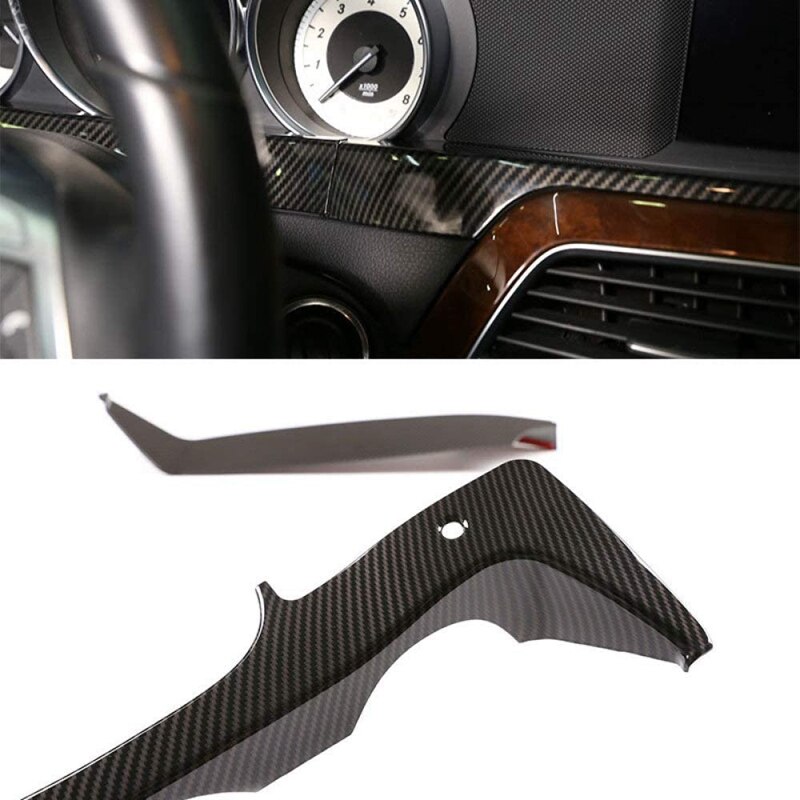 Carro de fibra carbono volante painel painel capa quadro guarnição para mercedes benz classe c w204 2011 2012 2013