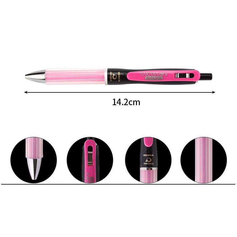 1Pcs ZEBRA Gel Pen JJZ49 SARASA Dry AirFit Air Cushion Anti-Fatigue 0.5 mm Refill Replaceable Soft Holder Press Black Water Pen