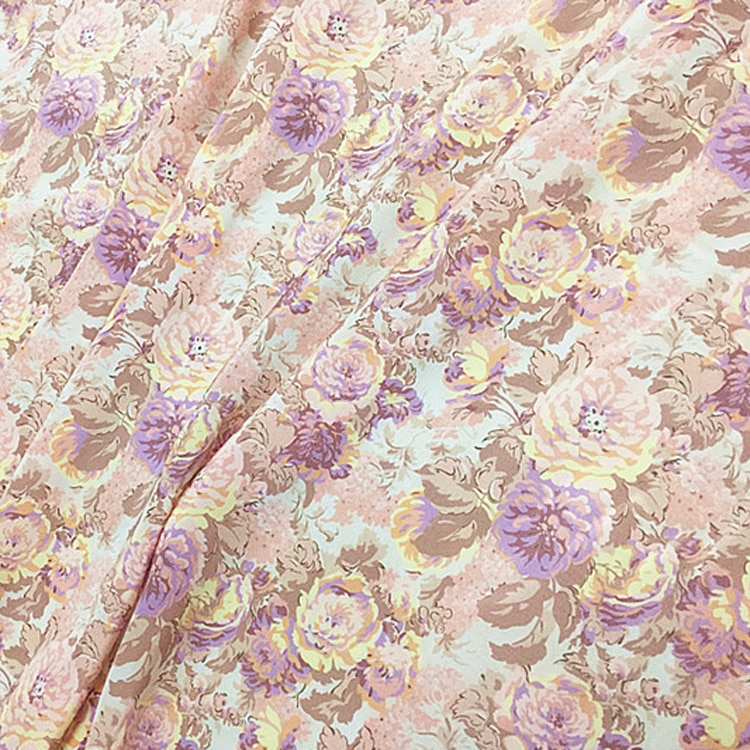 Floral print silk fabric natural mulberry silk fabric 140cm width 16momme,SCDC1277