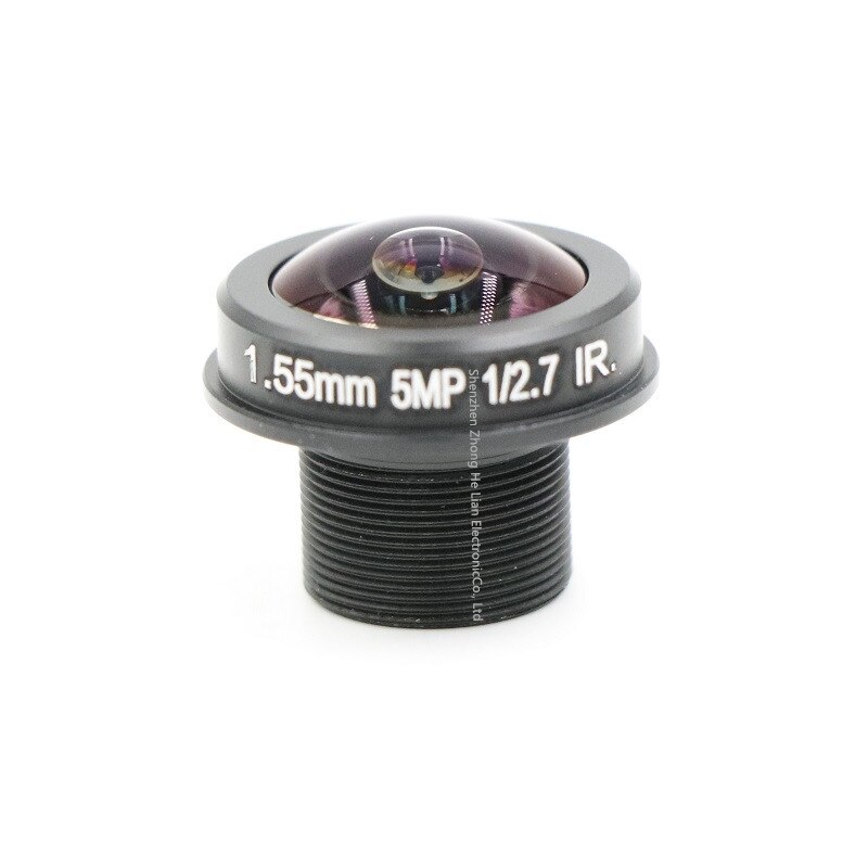1.55mm linser 5.0 megapixel vidvinkel 180 graders mtv  m12 x 0.5 infrarød infrarød nattesyn fiskeøjeobjektiv til cctv sikkerhedskamera